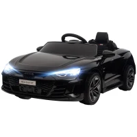 Aosom Licensed Audi RS e-tron GT 12V Ride On Car Truck for Kids, Electric Car Ride On Vehicle w/Parent Remote Control, Music, Lights, for Toddlers, Black(m-11)