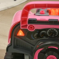 Qaba Mechanic Kids Truck Engine Toy Set, Car Service Play Set, Pink(m-9)