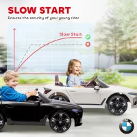 Aosom 12V Electric Car for Kids with 2.4G Remote Control, Suspension, Black(m-6)