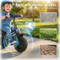 Qaba 6 in 1 Tricycle for Toddler 1-5 Years with Parent-Push Handle, Dark Blue(m-6)