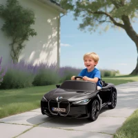 Aosom 12V Electric Car for Kids with 2.4G Remote Control, Suspension, Black(m-10)