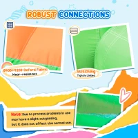 Outsunny 5 in 1 Inflatable Water Slide, Crocodile Style Water Park Bounce House Castle with Slide, Pool, Hoop, Water Cannon, Climbing Wall, Include Air Blower(m-6)