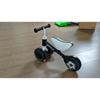Qaba Balance Bike, Baby Bike with 135° Steering Limit & Lighting Rear Wheels for Toddlers 12-24 Months, Black(m-3)