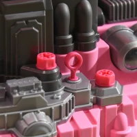 Qaba Mechanic Kids Truck Engine Toy Set, Car Service Play Set, Pink(m-8)