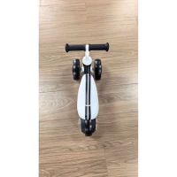 Qaba Balance Bike, Baby Bike with 135° Steering Limit & Lighting Rear Wheels for Toddlers 12-24 Months, Black(m-5)