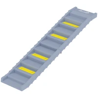 PawHut Dog Stairs for Car Truck SUV, Foldable Dog Ramp for Large Medium Small Dogs, Gray(m-1)