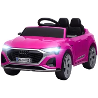 Qaba Audi Q8 e-tron Sportback Licensed 12V Battery Powered Kids Electric Car w/ Spring Suspension, Soft Start, Pink(m-1)