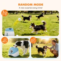 PawHut Automatic Dog Ball Launcher with 5 ETPU Balls 2.3", 3 Distance Settings 20ft, 33ft, 46ft, Blue(m-7)
