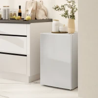 HOMCOM 2.5 Cu.Ft Mini Fridge, Single Door Compact Refrigerator with Freezer, Adjustable Thermostat, Reversible Door, White(m-10)