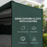 Outsunny Outdoor Patio Hammock Porch Swing Cover with UV, Water, & Dust Fighting Material, 81" x 49" x 65", Dark Green(m-4)