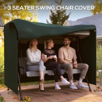 Outsunny Outdoor Patio Hammock Porch Swing Cover with UV, Water, & Dust Fighting Material, 81" x 49" x 65", Dark Green(m-5)