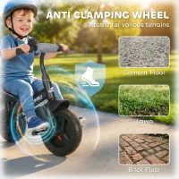 Qaba 6 in 1 Tricycle for Toddler 1-5 Years with Parent-Push Handle, Grey(m-6)
