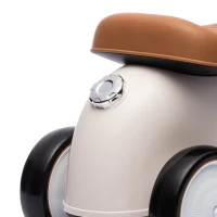 Aosom Ride on Sliding Classic Car for Toddlers, Foot To Floor Slider with Under Seat Storage, Aged 18-36 Months, Cream White(m-10)
