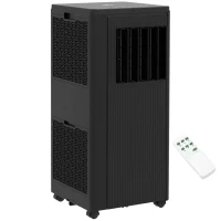 HOMCOM 10000 BTU 3-in-1 Moible AC Unit, Smart WiFi Enabled Portable Air Conditioner for Rooms with Dehumidifier, Fan, Black(m-1)