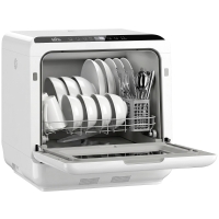 HOMCOM Countertop Dishwasher, Portable Mini Dishwasher with 1.6 Gal Built-in Water Tank, 5 Washing Programs, Air-Dry Function