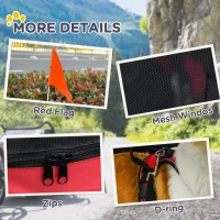 Aosom Dog Bike Trailer, Pet Wagon Bicycle Trailer with Easy Folding Cart Frame, 20" Large Rubber Wheels, 3 Entrances, Mesh Screen, Pet Bike Trailer for Off-Road & Travel, Red and Black(m-10)