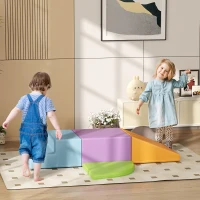 Qaba Foam Play Set for Toddlers and Children Crawling or Sliding, Assorted(m-2)
