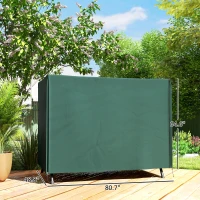 Outsunny Outdoor Patio Hammock Porch Swing Cover with UV, Water, & Dust Fighting Material, 81" x 49" x 65", Dark Green(m-3)