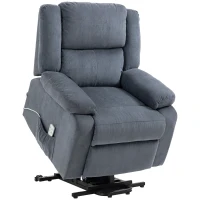 HOMCOM Electric Power Lift Recliner Chair for Elderly with Zero Gravity and Removable Upholstered Armrests, Reclining Chair with Remote Control, Side Pockets, Grey(m-1)