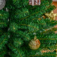 HOMCOM 5' Artificial Pencil Christmas Tree, Slim Xmas Tree with 294 Realistic Branch Tips and Plastic Stand, Green(m-9)