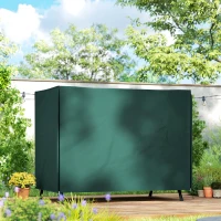 Outsunny Outdoor Patio Hammock Porch Swing Cover with UV, Water, & Dust Fighting Material, 81" x 49" x 65", Dark Green(m-7)