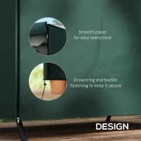 Outsunny Outdoor Patio Hammock Porch Swing Cover with UV, Water, & Dust Fighting Material, 81" x 49" x 65", Dark Green(m-6)