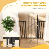 PawHut Baby Gate, 30"-32", 33"-35", 35"-37", 38"-40"W Pet Gate with Auto-Close, Two-Way Open, Pressure Mounted(m-5)