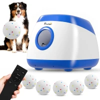 PawHut Automatic Dog Ball Launcher with 26-80 FT Distance, Automatic Ball Launcher for Medium and Large Dogs, Blue(m-10)