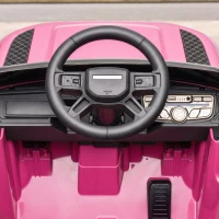 Qaba 12V Ride on Car Licensed Land Rover with Remote, Suspension, Slow Start, 3 Speeds, Lights, Music, Horn for 3-5, Pink(m-9)