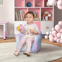 Qaba Toddler Chair with Luminous Fairy Design, Wooden Frame, for 18-36 Months, Multicolour(m-1)