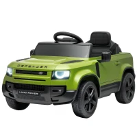 Qaba 12V Ride on Car Licensed Land Rover with Remote, Suspension, Slow Start, 3 Speeds, Lights, Music, Horn for 3-5, Green(m-1)