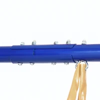 Outsunny 693 lbs Metal Swing Set for Kids, 5 in 1 Outdoor Playset with Heavy Duty A-Frame Stand, 29.5" Saucer Swing, Slide, Teeter-Totter, Glider, for Backyard, Blue(m-8)
