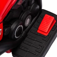 Qaba Ride On Motorcycle, 6V Ride on Bubble Car, 3 Wheeled Electric Motorcycle for Kids w/ LED Headlight, Music, Red(m-8)