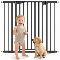 PawHut Baby Gate, 30"-32", 33"-35", 35"-37", 38"-40"W Pet Gate with Auto-Close, Two-Way Open, Pressure Mounted(m-13)