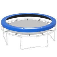 Soozier 12FT Trampoline Spring Cover, Trampoline Pad Replacement, Waterproof and Tear-Resistant, Blue(m-2)