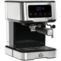 HOMCOM Espresso Machine with Milk Frother Wand, 15-Bar Pump Coffee Maker with 1.5L Removable Water Tank for Espresso, Latte and Cappuccino(m-1)