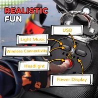 Qaba 12V Aprilia Licenced Kids Motorcycle with Training Wheels, Spring Suspension, LED Light, USB, Music, Yellow(m-6)
