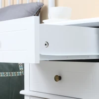 HOMCOM Side Table with 2 Storage Drawers, Modern End Table with Bottom Shelf for Living Room, Home Office, White(m-9)