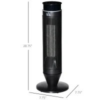 HOMCOM 2-In-1 Tower Heater, Indoor Electric Space Heater with Oscillation, Remote Control, 8H Timer, Three Heating Modes(High, Low, Fan), 750W/1500W(m-3)