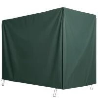 Outsunny 3-Seater Patio Swing Cover, Outdoor Garden Furniture Protection Hammock Glider Cover, 81" x 49" x 65", Dark Green(m-2)