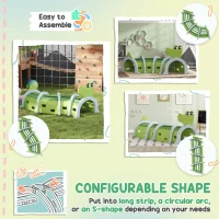 Qaba Crocodile Design Kids Play Tunnel for Kids to Crawl Through, 76" Long(m-4)