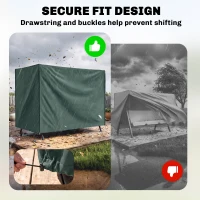Outsunny 3-Seater Patio Swing Cover, Outdoor Garden Furniture Protection Hammock Glider Cover, 81" x 49" x 65", Dark Green(m-6)