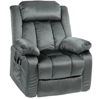 HOMCOM Power Lift Recliner Chair for Elderly, Electric Lift Chair with Massage and Heat, Remote Control, Gray(m-1)