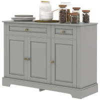 HOMCOM Modern Kitchen Storage Cabinet, Coffee Bar Cabinet with 2 Drawers and Adjustable Shelves for Dining Room(m-1)