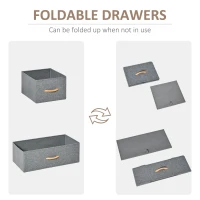 HOMCOM 5-Drawer Chest Dresser for Bedroom, 4-Tier Storage Organizer with Steel Frame, Light Gray(m-7)