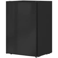 HOMCOM 2.5 Cu.Ft Mini Fridge, Single Door Compact Refrigerator with Freezer, Adjustable Thermostat, Reversible Door, Black(m-1)