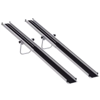 HOMCOM Telescopic Wheelchair Ramp, 8ft, 600 lbs, Aluminium Threshold Ramp, 2 Pack, for Home Steps, Mobility Scooters, Stairs(m-9)