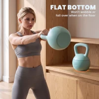 Soozier 13 lb Soft Kettlebell, Sand Filled Weight w/ Grip Handle, Kettlebell Weight for Full Body Workout, Green(m-6)