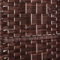 HOMCOM 6' Tall Wicker Weave 6 Panel Room Divider Privacy Screen - Brown(m-8)