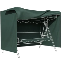 Outsunny 3-Seater Patio Swing Cover, Outdoor Garden Furniture Protection Hammock Glider Cover, 81" x 49" x 65", Dark Green(m-8)